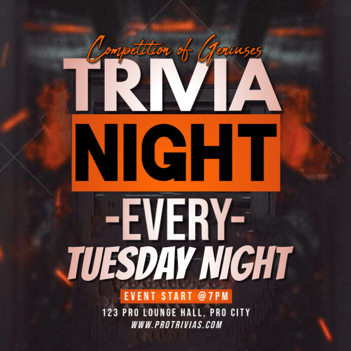 Black Joyful Trivia Night Instagram Post template