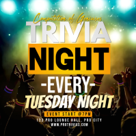 สีดำ Trivia Night Instagram Post Template
