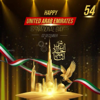 Black Elegant Gold UAE National Day Instagram animated template