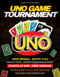 Preto UNO Game Tournament Flyer Template
