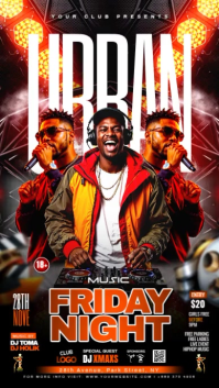 Black Club Night Event Instagram-verhaal Template
