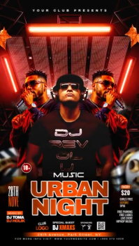 Negro Club Night Event Instagram-verhaal Template
