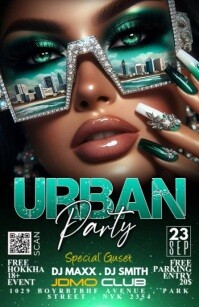 Black Joyful Urban Party Tabloid template