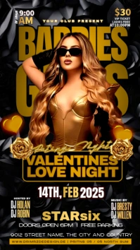 Black Joyful Valentines Love Night Party Instagram Story Instagram-verhaal template