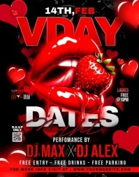 Black Joyful Valentines Poster Poster/wallboard template