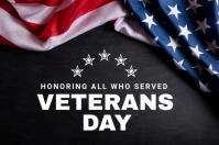 Black Joyful Veterans Day  Label template
