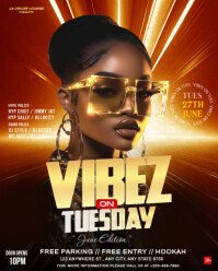 Black Joyful Vibez On Tuesday  Instagram Portrait template