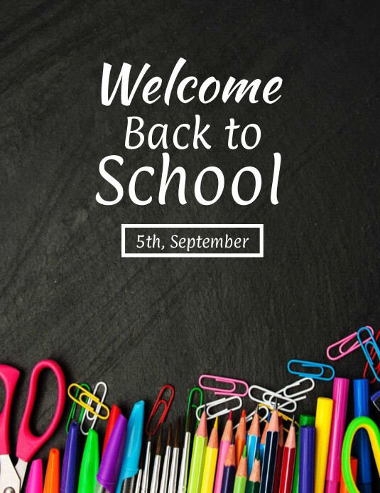 Black Joyful Welcome Back To School Flyer 202 Template | PosterMyWall