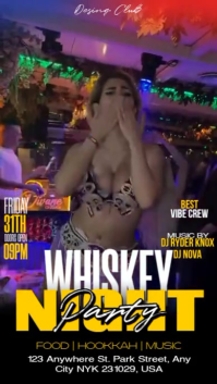 Black Joyful Whiskey Night Party Instagram Story template