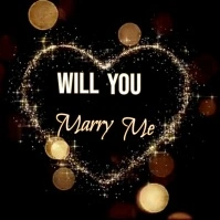 Black Joyful Will You Marry Me Video Design T Instagram Post template