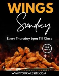 Black Joyful Wings Flyer (us Letter) template