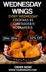 Black Joyful Wings Wednesday Tabloid template