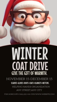 Black Joyful Winter Coat Drive Instagram Story template