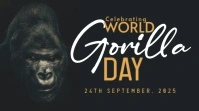 Black Joyful World Gorilla Day Youtube Thumbnail template
