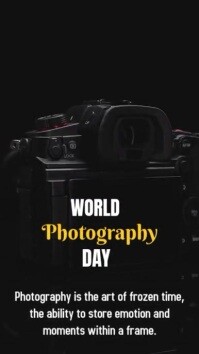 Czarny World Photography Day Youtube kort Template