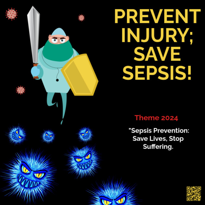 Black Joyful World Sepsis Day Instagram Post Templat | PosterMyWall