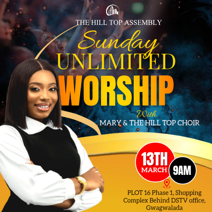 Copy of Black Joyful Worship Event Instagram Post | PosterMyWall