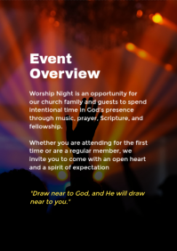 Black Worship Night Event A4 Template - Page 2