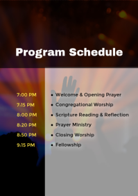 Black Worship Night Event A4 Template - Page 3