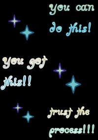 Black joyful you can A4 template