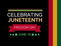 Black  Juneteenth , Freedom Day Celebration Yard Sign Рекламный щит template