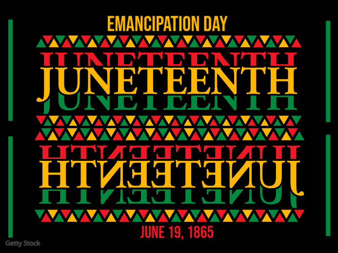 Black  Juneteenth  , Emancipation Day Yard Sign Znak podwórkowy template