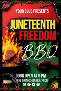 Black Juneteenth Celebration Banner 4' × 6' Video template