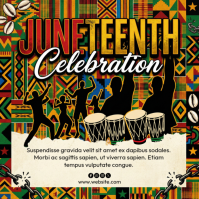 Black Juneteenth Celebration Instagram Post template