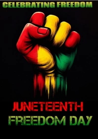Black Juneteenth Celebration Template A4