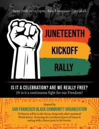 Black Juneteenth Flyer Volante (Carta US) template