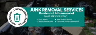 Black Junk Removal Services Facebook Cover Photo template