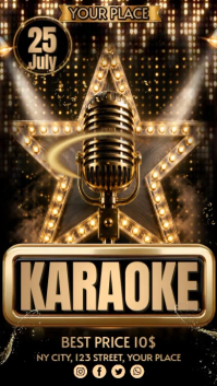 Negro Karaoke Night Цифровой дисплей Template