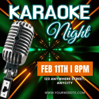 Black Karaoke Night Event Instagram Post Video Instagram-Beitrag template