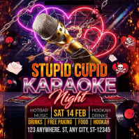 Black Karaoke Night Instagram Post template