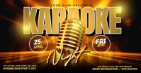 Black Karaoke Night Party Flyer Facebook Shared Image template
