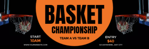 Black Kolase Basketball Game Day Header Email Nagłówek wiadomości e-mail template