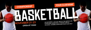 Black Kolase Basketball Game Day Header Email Nagłówek wiadomości e-mail template