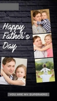 Black Kolase Father's Day Collage Instagram S template
