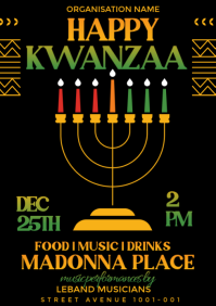 Black Kwanzaa Flyer Template A3