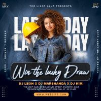 Black Labor Day Party Instagram Post template