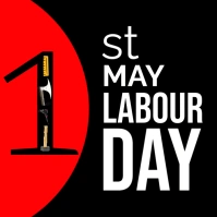 Black Labour Day , 1st May Instagram Post Instagram-bericht template