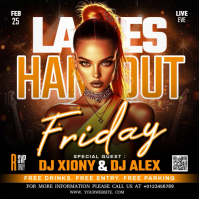 Black Ladies Hangout Event Instagram Post Video template