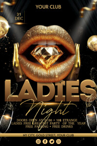 Black Ladies Night Banner 4' × 6' template