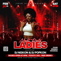 Black Ladies Night Club Party Instagram Post template