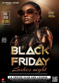 Black Ladies Night Event A4 template