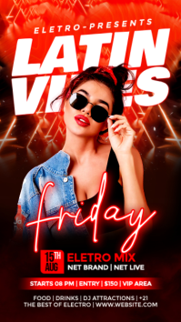 Black Latin Vibes Party Instagram Story template