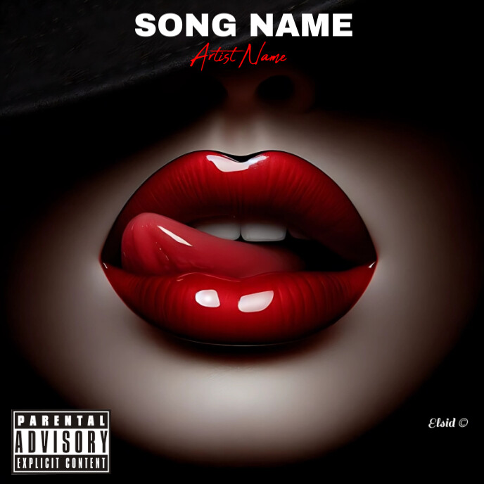Black  Lips Mixtape Album Cover template