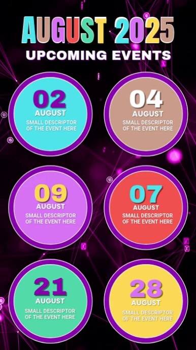 Black List-based August Upcoming Events  Instagram Story Instagram-Story template
