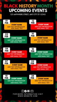 Black List-based Black History Month Event Schedule  Instagram Story template