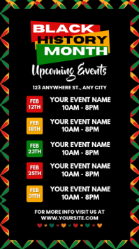 Black List-based Black History Month Upcoming Events  Instagram Story template